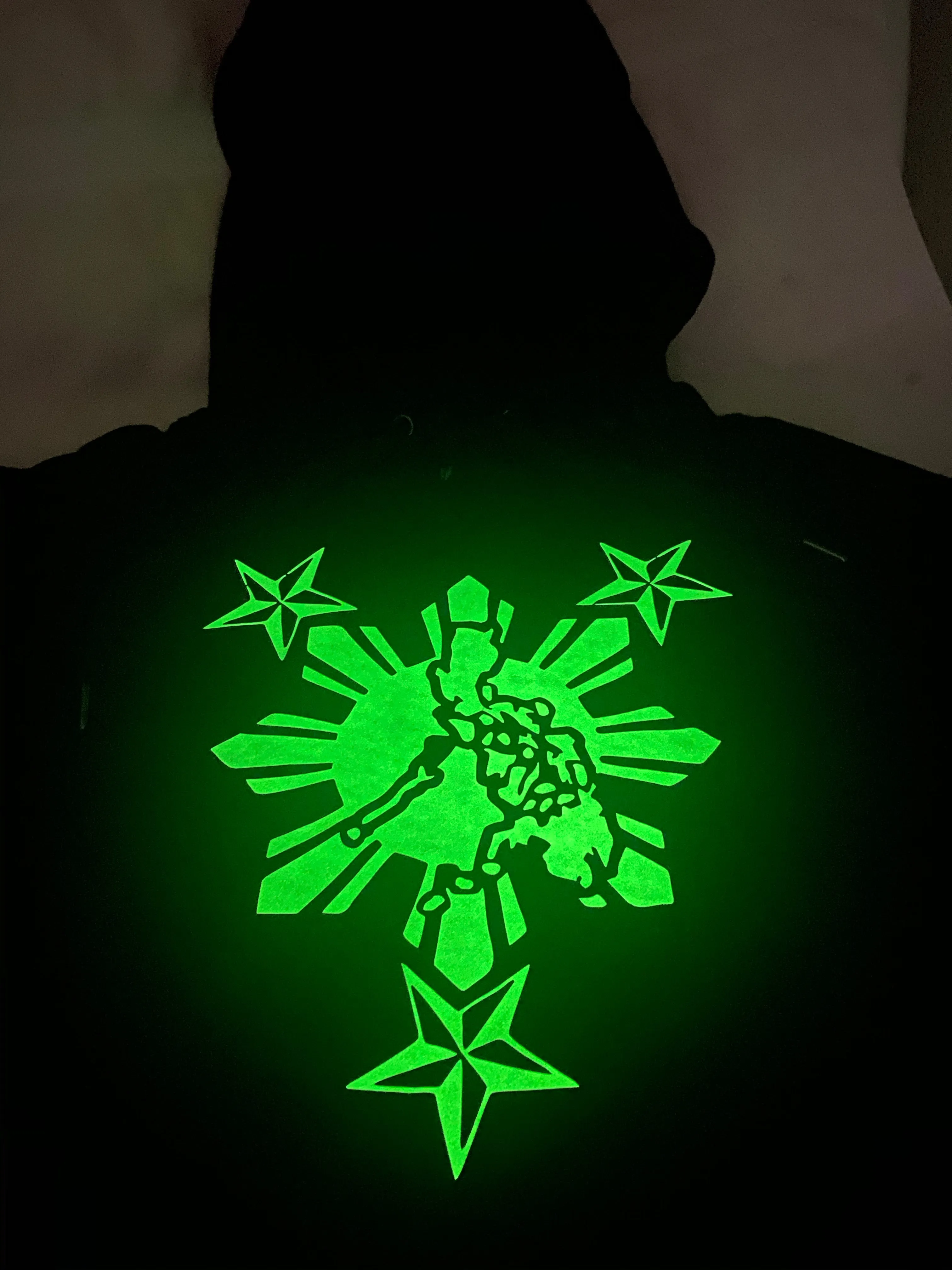 3 Stars and Sun Glow Hoodies Glow in the Dark