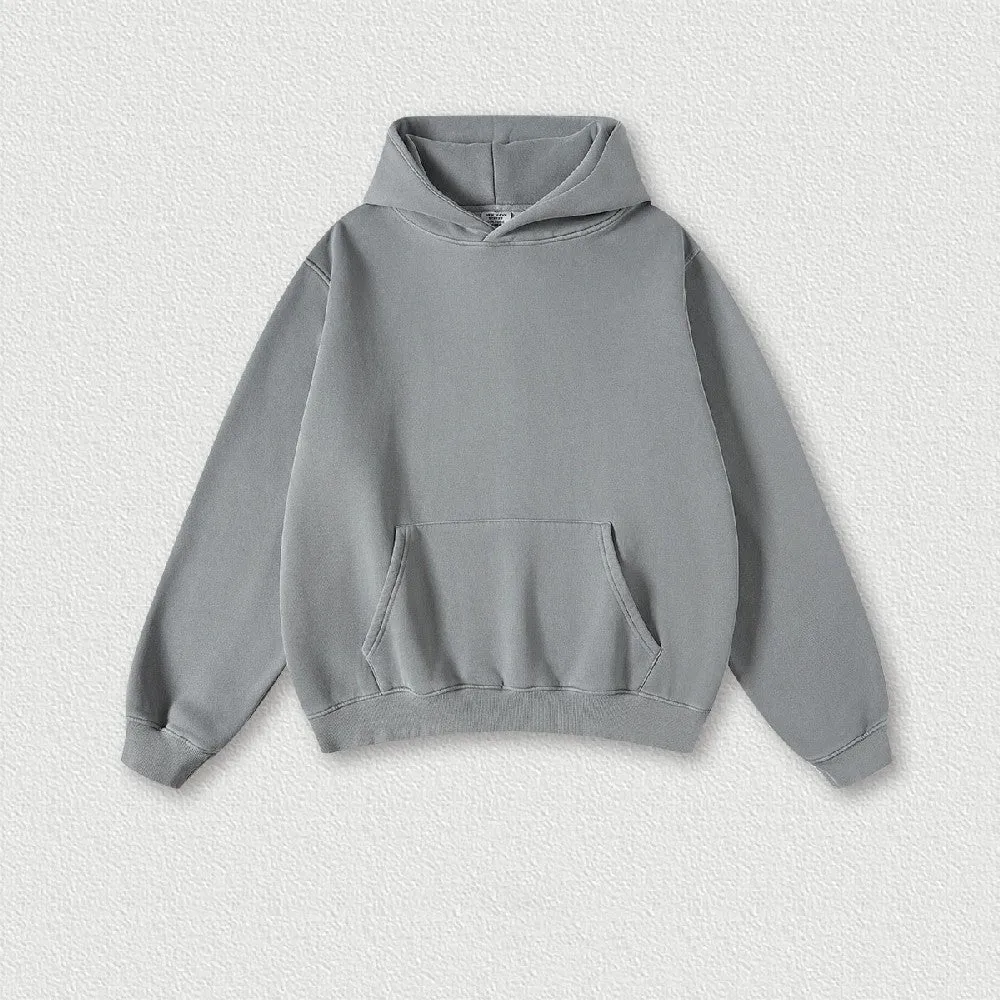 355G Washed Fleece Hoodie