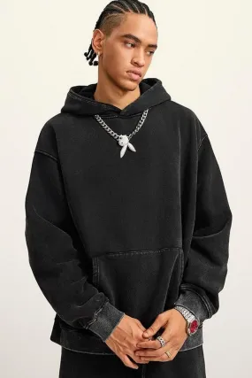 355G Washed Fleece Hoodie