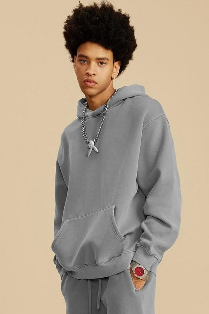 355G Washed Fleece Hoodie