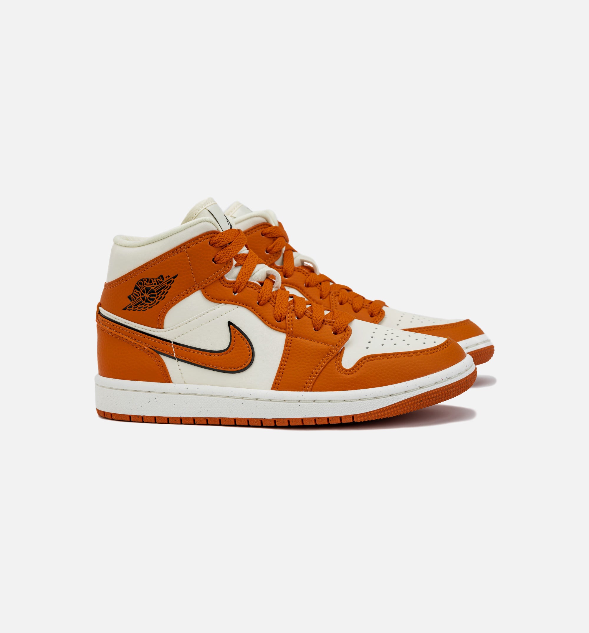 Air Jordan 1 Retro Mid SE Sport Spice Womens Lifestyle Shoe - Orange/White