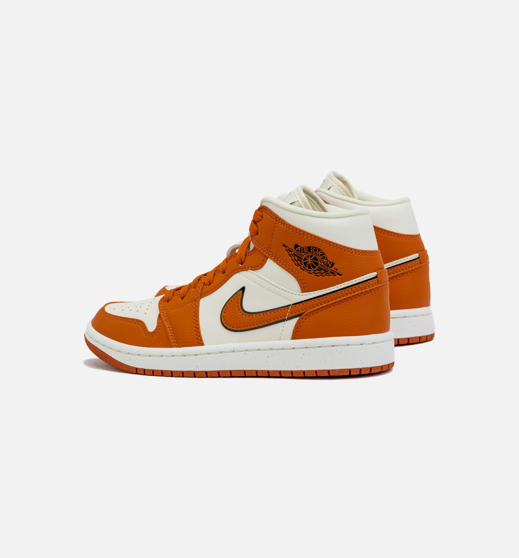 Air Jordan 1 Retro Mid SE Sport Spice Womens Lifestyle Shoe - Orange/White