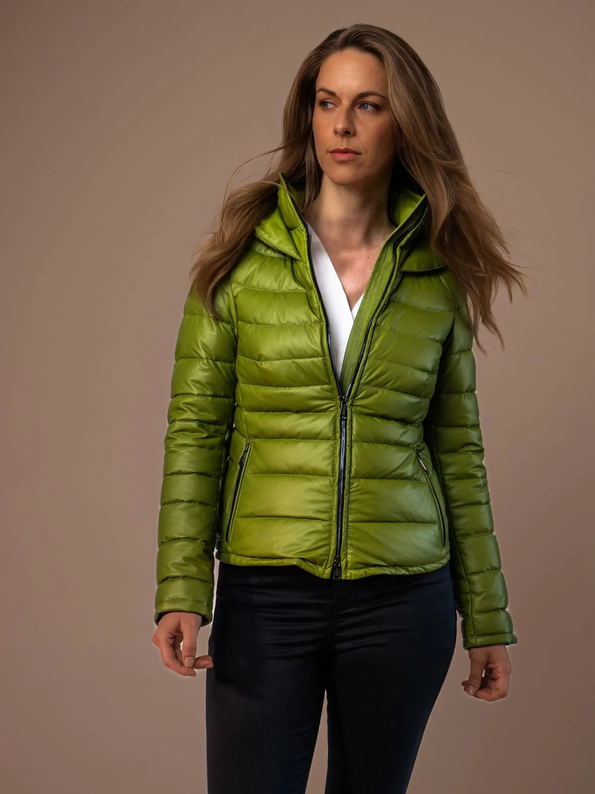 Alania Ladies Leather Down Jacket, 2.859,00 €