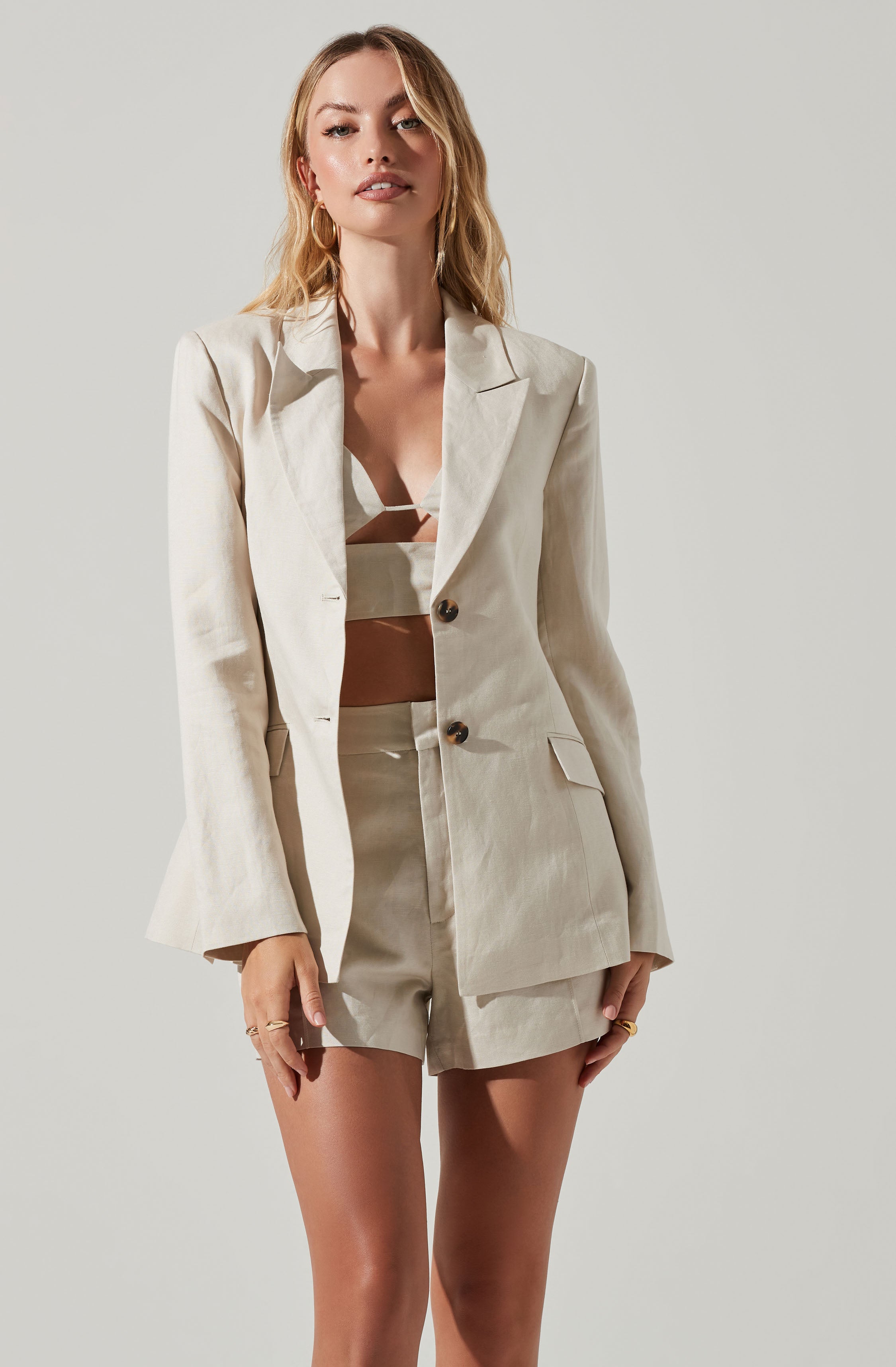 Ayra Front Button Blazer