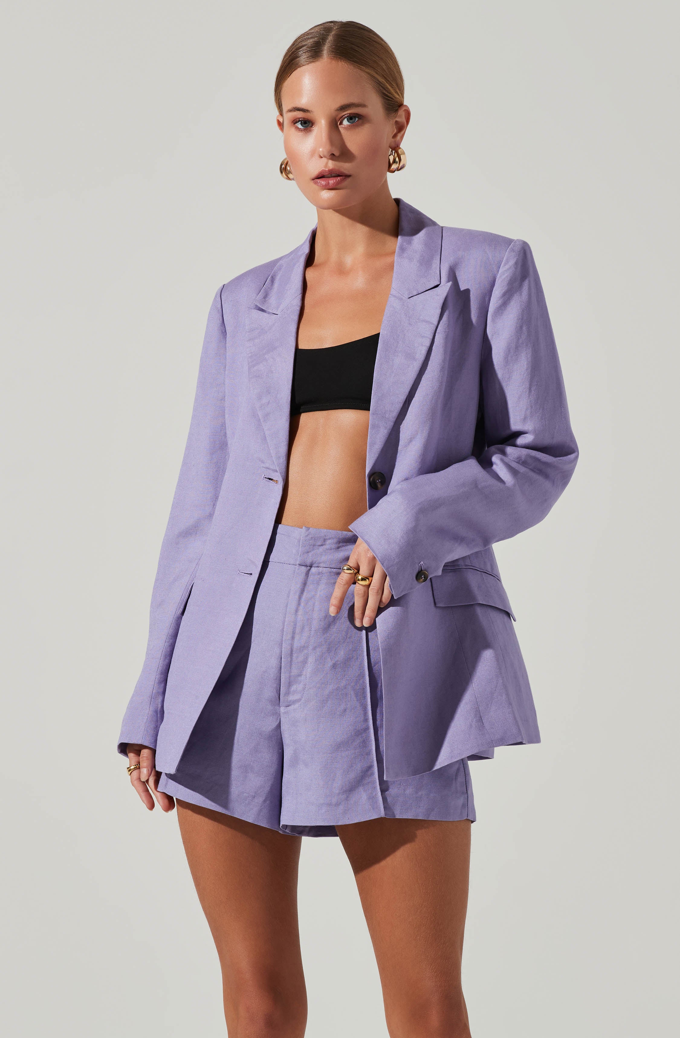 Ayra Front Button Blazer