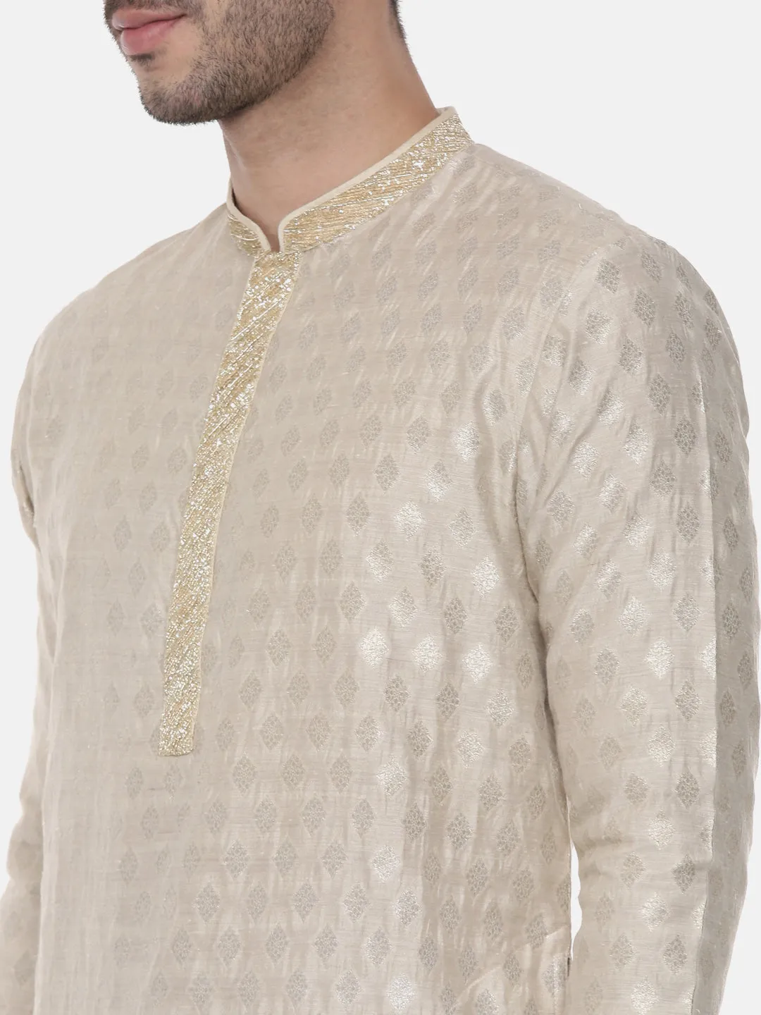 Banares Silk Brocade Kurta - MMK0458