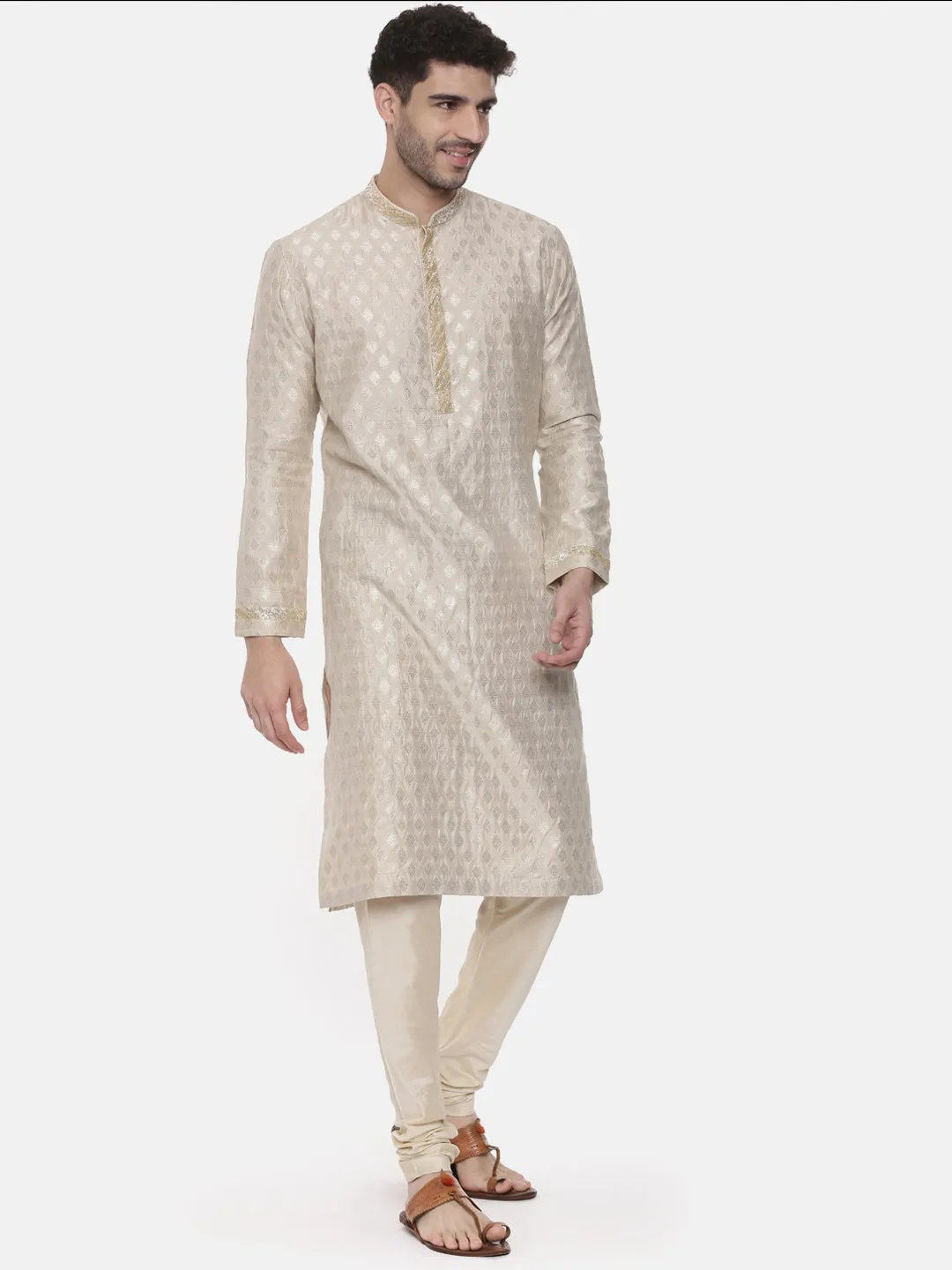 Banares Silk Brocade Kurta - MMK0458