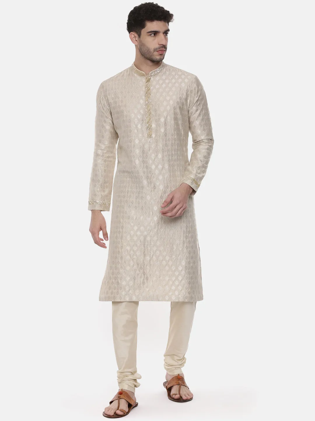 Banares Silk Brocade Kurta - MMK0458