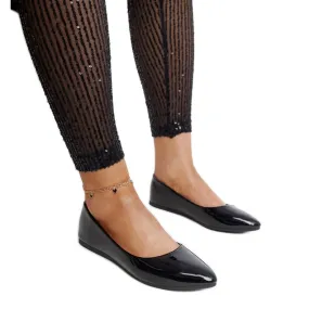 Black patent ballet flats by Brankica