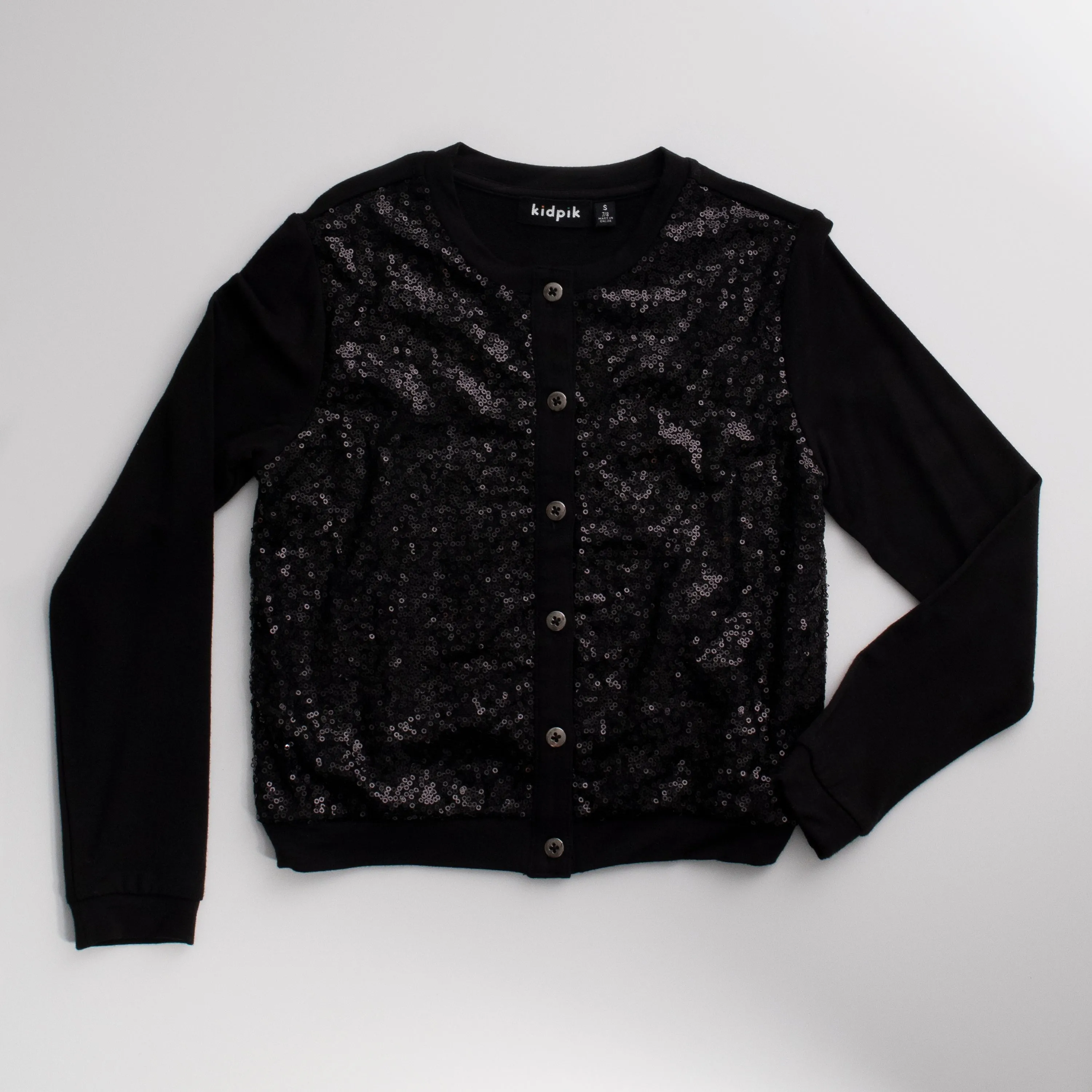 Black Sequin Cardigan