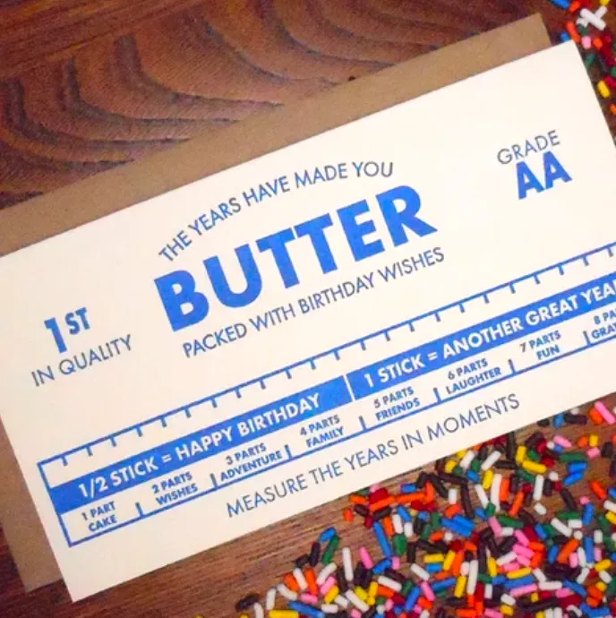 Butter Birthday Greeting Card