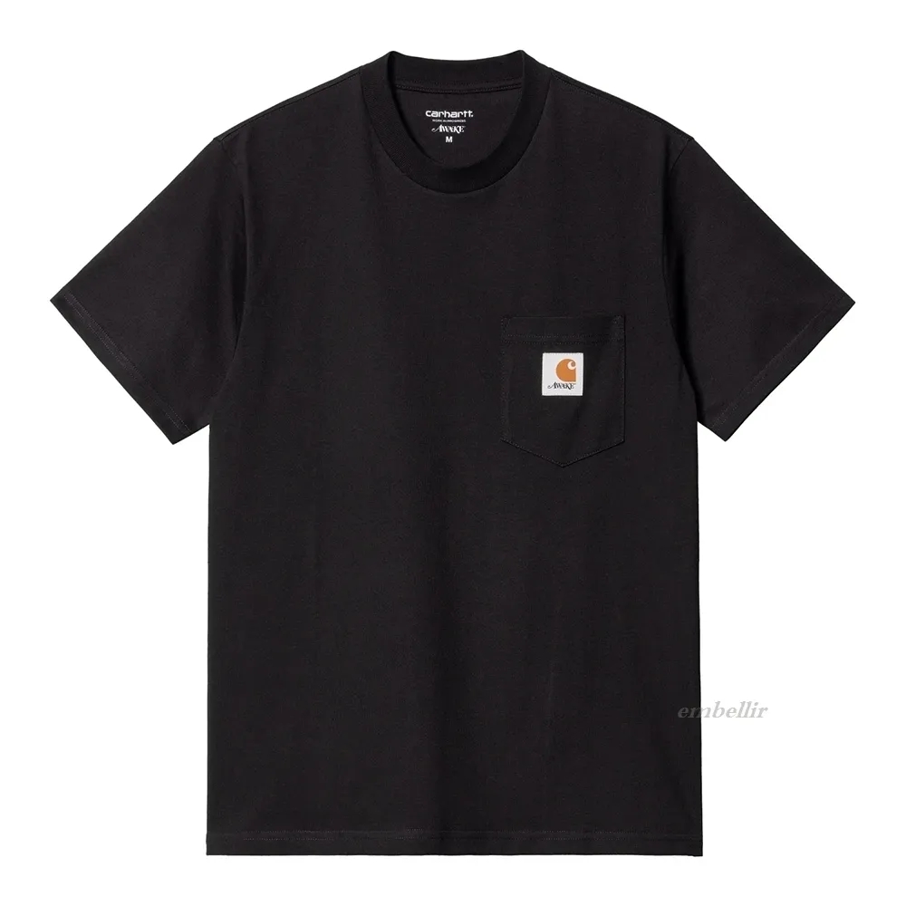 Carhartt  |Crew Neck Unisex Street Style Collaboration Plain Cotton