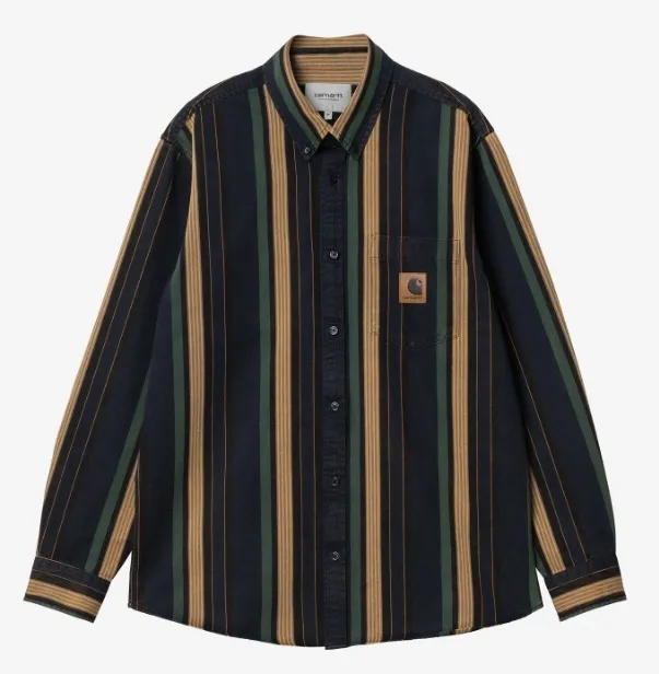 Carhartt  |Stripes Unisex Street Style Long Sleeves Cotton Logo Shirts