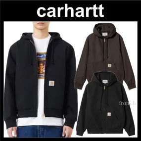 Carhartt  |Unisex Rib Street Style Long Sleeves Plain Cotton Fringes