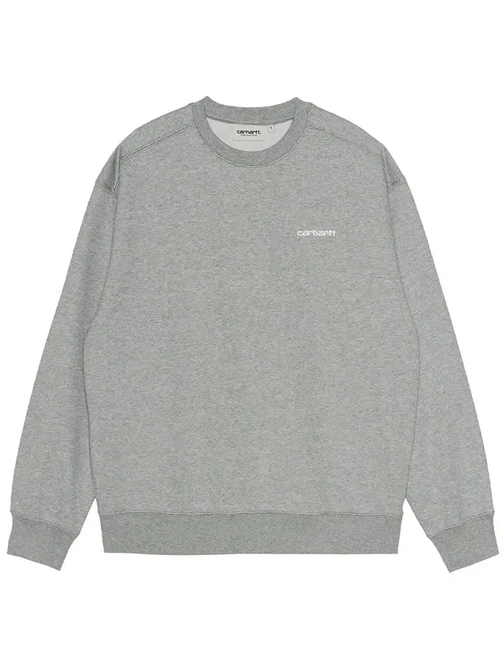 Carhartt WIP Script Embroidery Sweatshirt Grey Heather