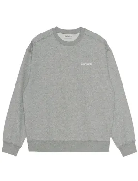 Carhartt WIP Script Embroidery Sweatshirt Grey Heather