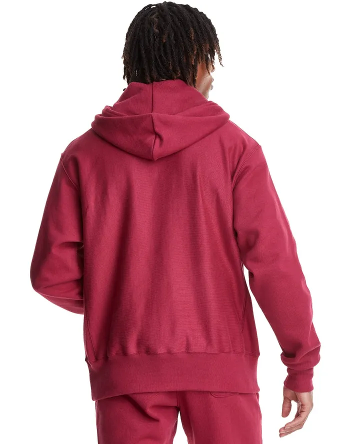 Champion FLC REVERSE WEAVE PULL OVER SCRIPT HOOD Men’s - BURGUNDY