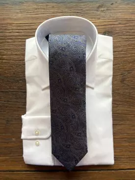 CHARCOAL AND BLUE PAISLEY TIE, DAVID DONAHUE