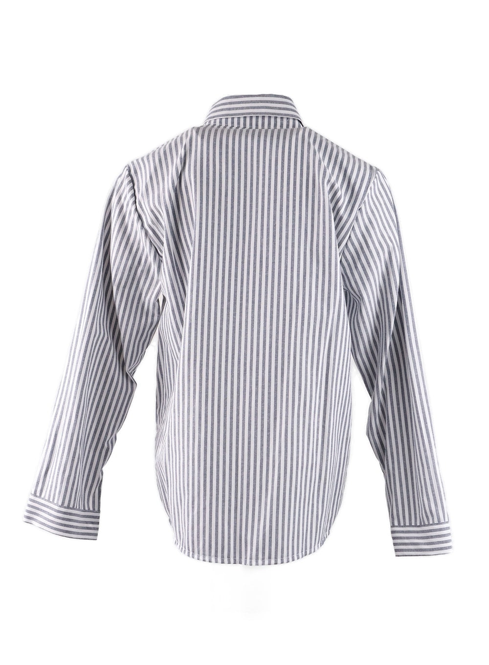 Collar Striped Button Long Sleeve IF408