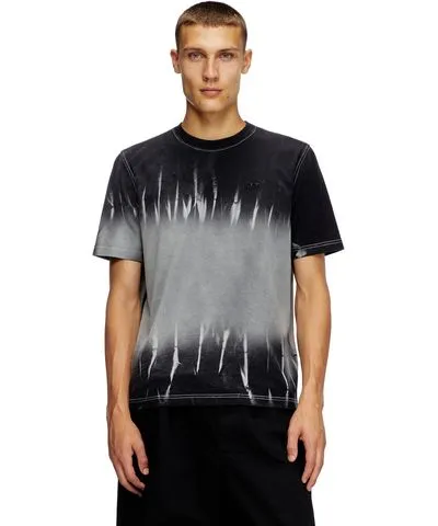 Diesel Tie-dye T-shirt with logo embroidery