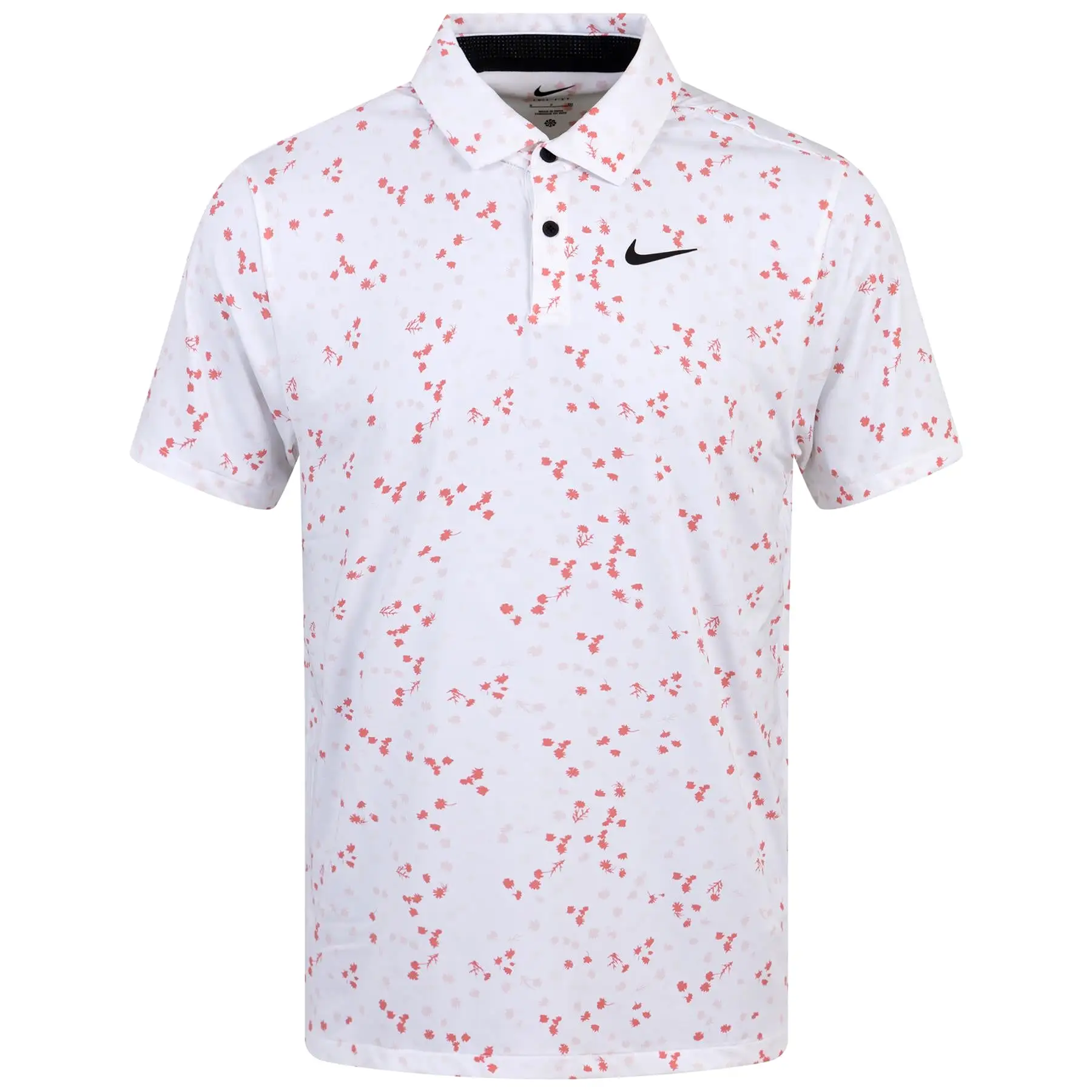 Dri-Fit Tour Micro Floral Polo White/Black - AW23