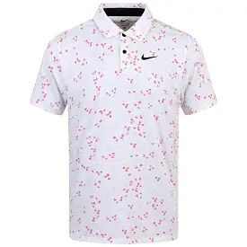 Dri-Fit Tour Micro Floral Polo White/Black - AW23