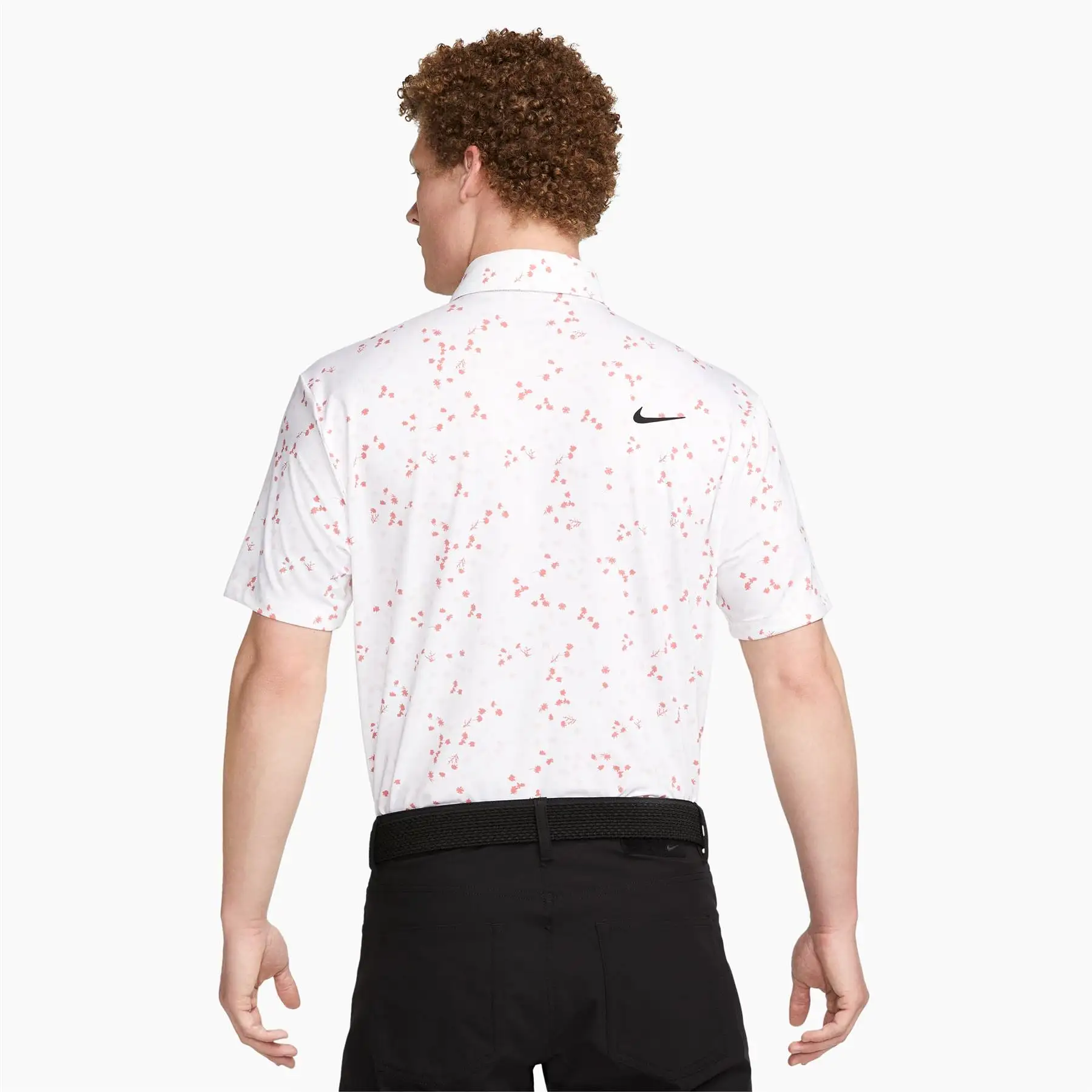 Dri-Fit Tour Micro Floral Polo White/Black - AW23