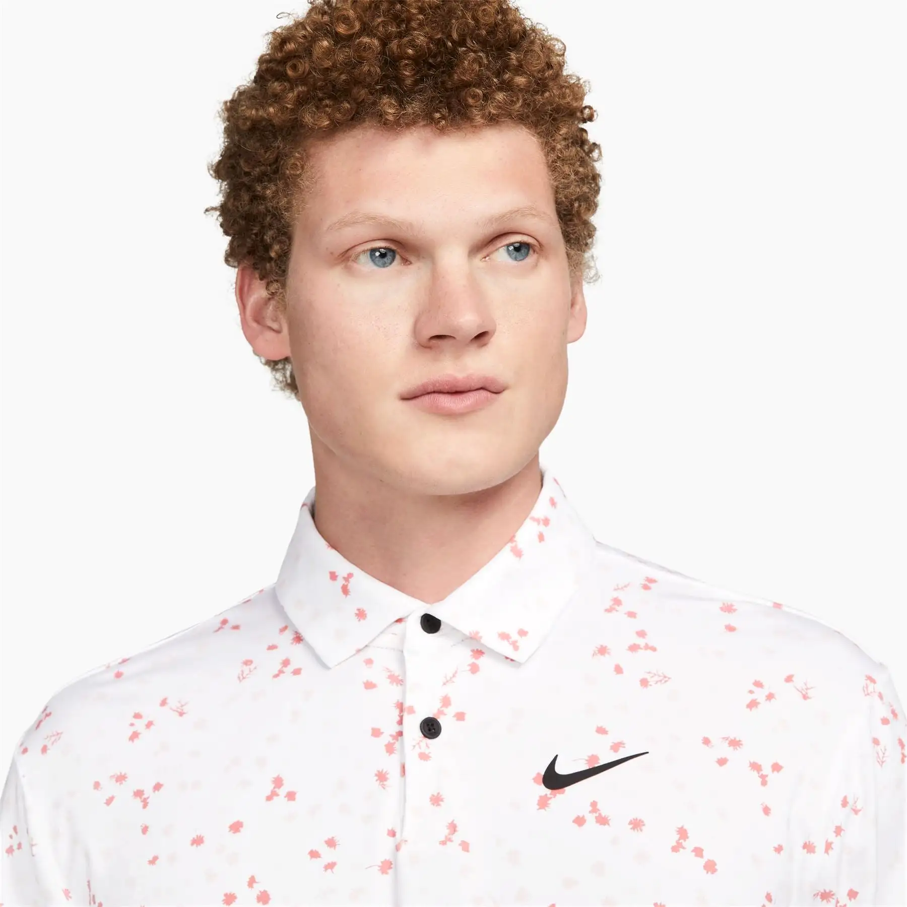 Dri-Fit Tour Micro Floral Polo White/Black - AW23