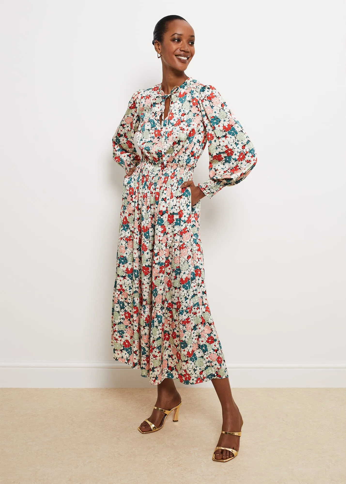 Fairfax Floral Fit And Flare Dress 