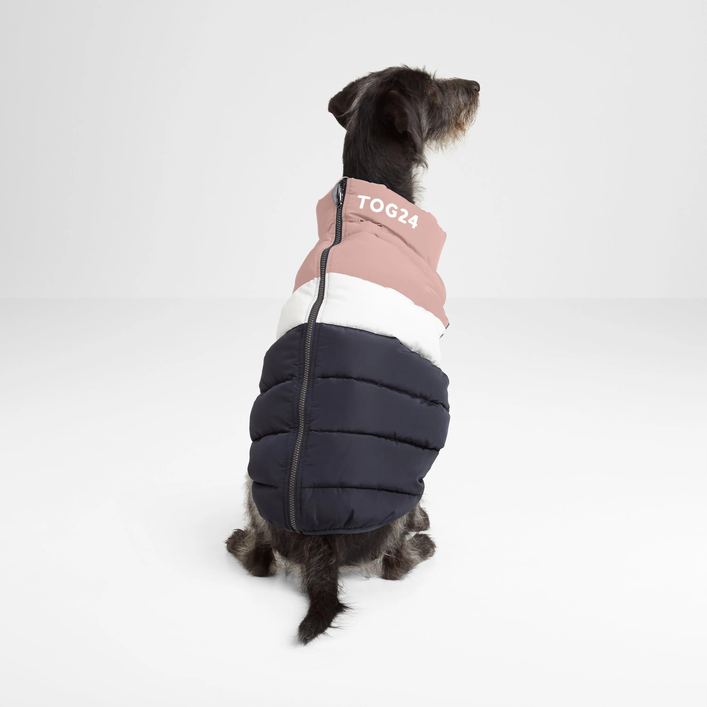 Fetch Padded Dog Coat XL - Faded Pink/Ice Grey/Washed Blue