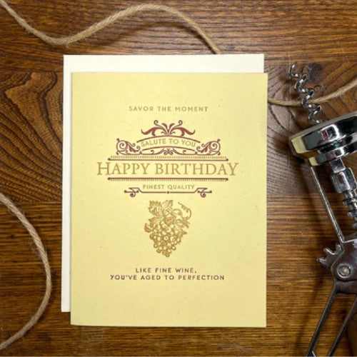 Fine Wine Birthday Card