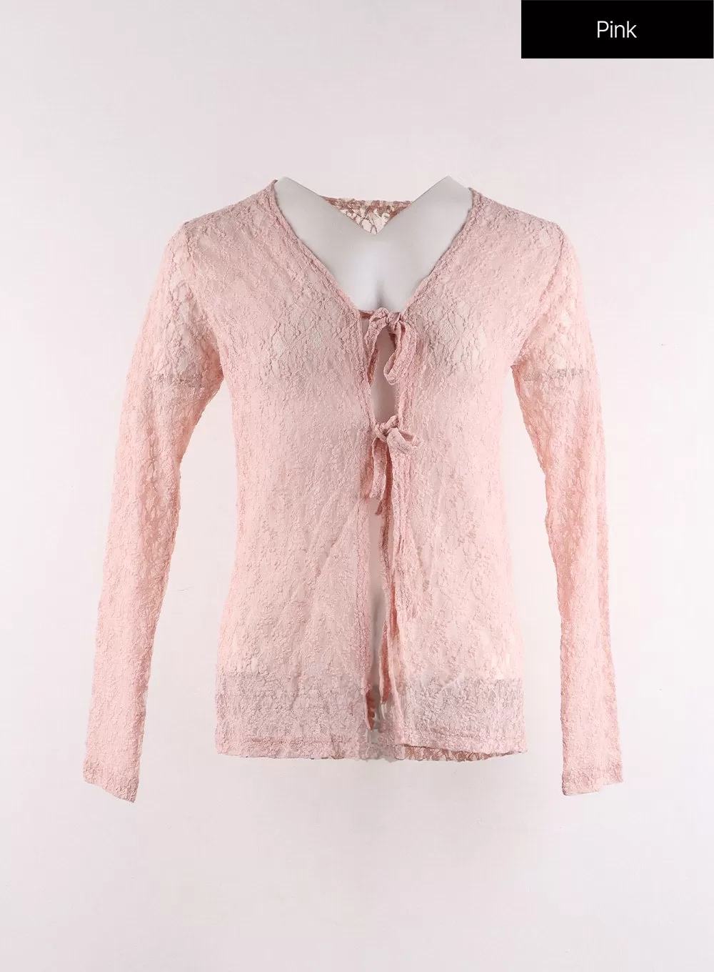 Floral Lace Ribbon Cardigan CF405