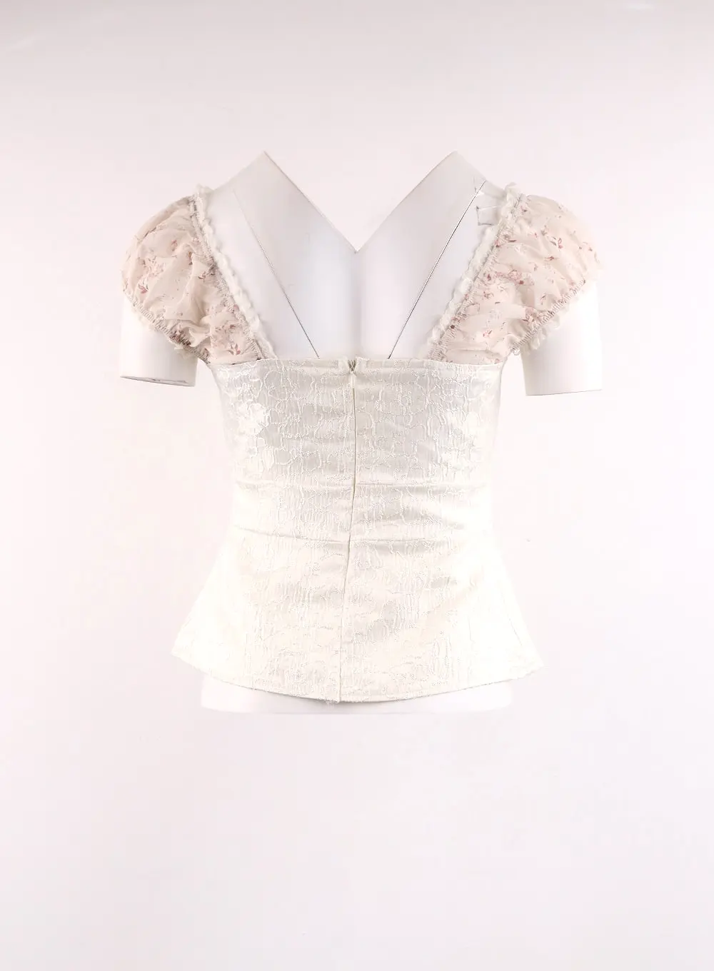 Floral Lace Ribbon Top IJ430