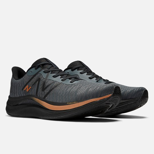 FuelCell Propel v4 Men's Running Shoe -  Graphite Gray with Black and Golden Brown