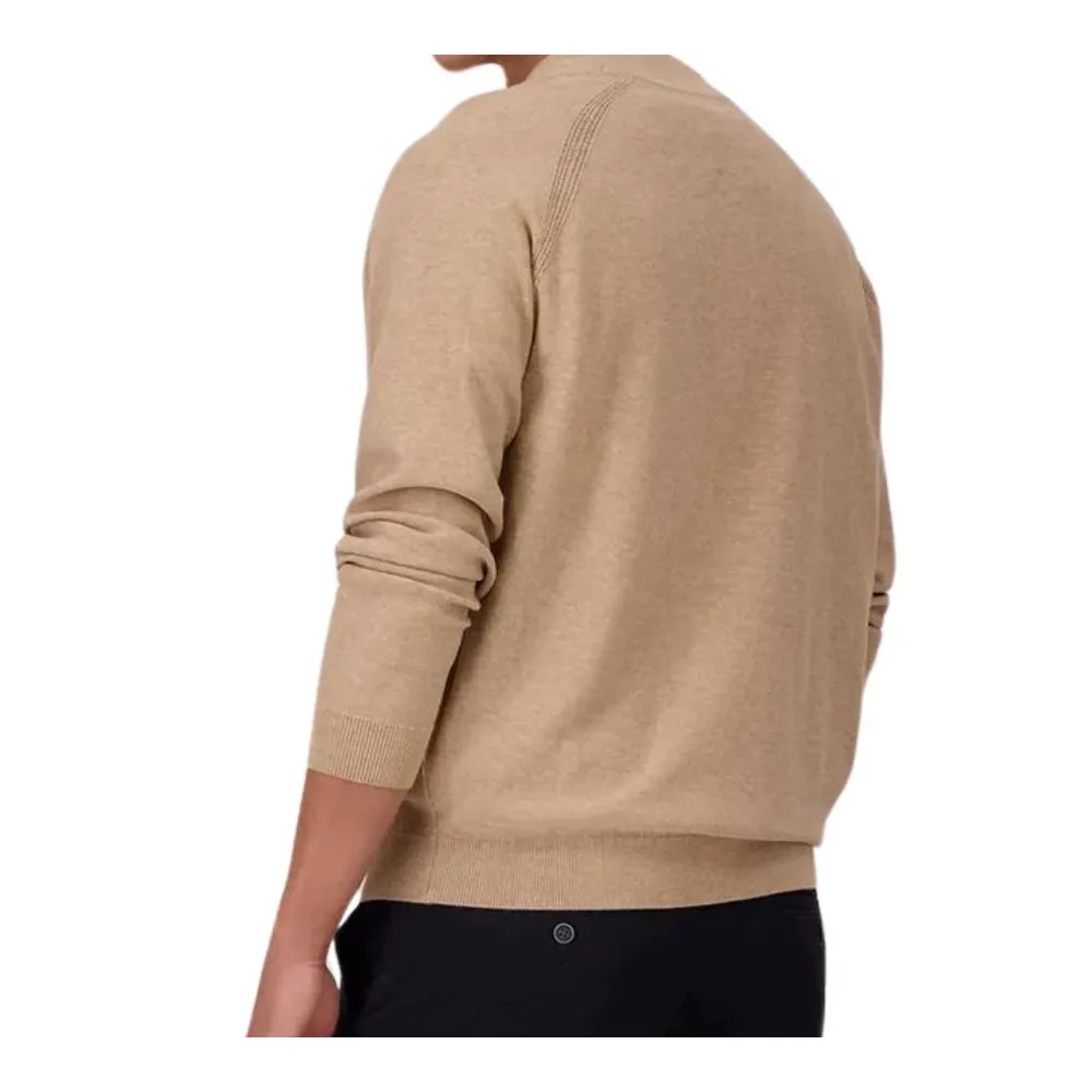 Fynch-Hatton Cotton Sand Half Zip Jumper | Menswear Online