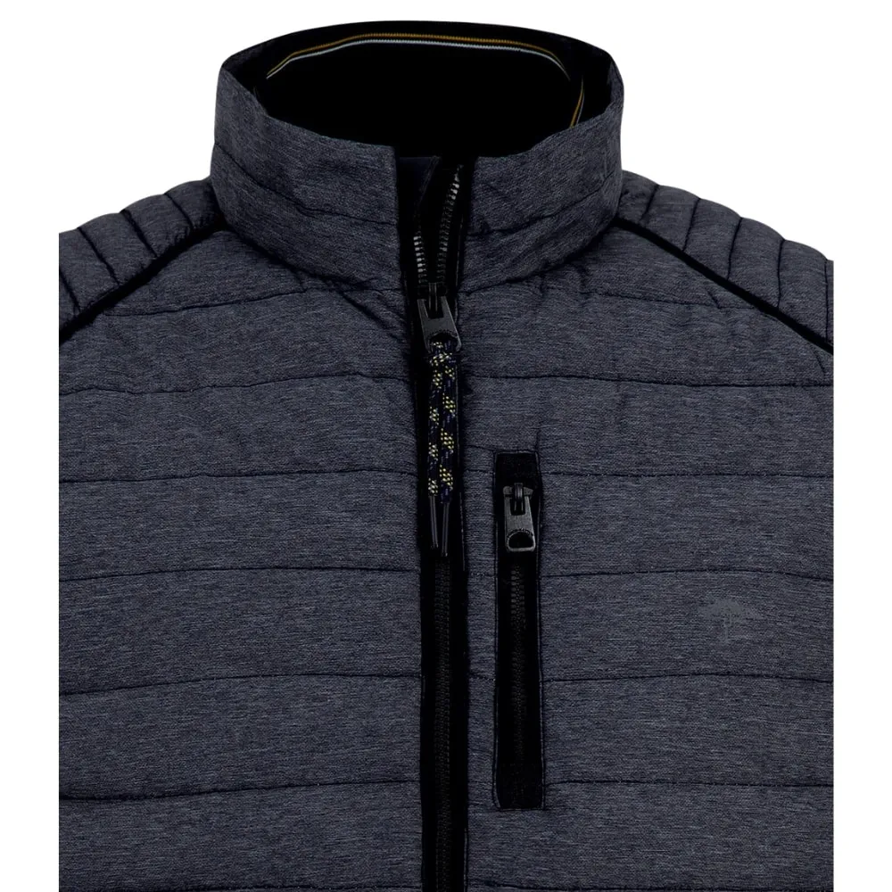 FYNCH HATTON Lightweight Downtouch Navy Gilet | Menswear Online