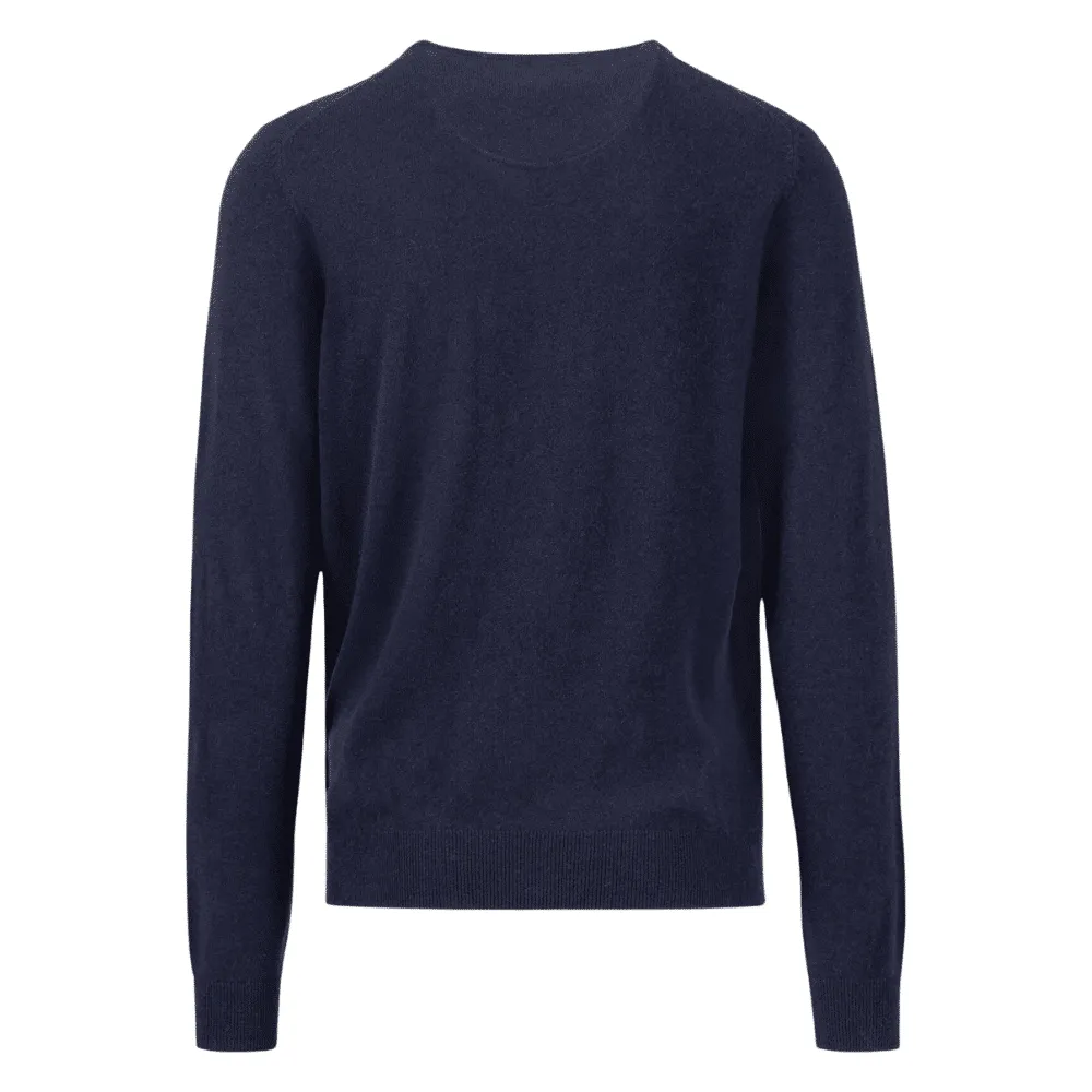 Fynch-Hatton Navy Crew Neck Jumper | Menswear Online