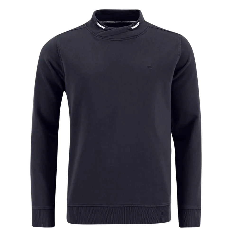 Fynch-Hatton Navy SHAWL NECK Sweatshirt | Menswear Online