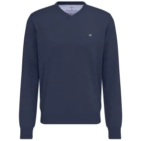 Fynch-Hatton Navy Superfine Cotton | Menswear Online