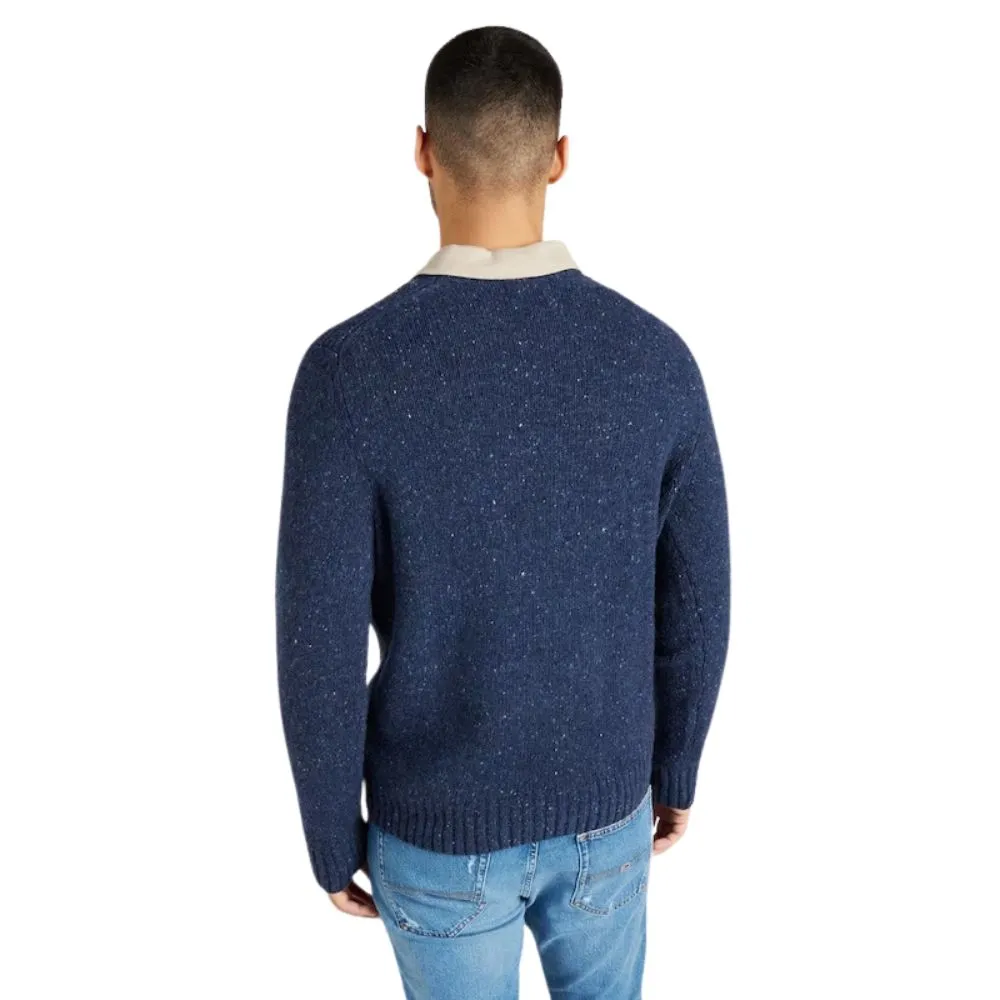 Fynch-Hatton Navy Wool Jumper | Menswear Online