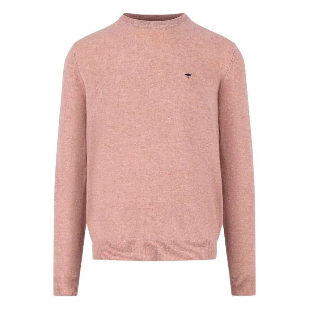 FYNCH-HATTON PALE BERRY CREW NECK JUMPER | Menswear Online