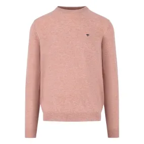 FYNCH-HATTON PALE BERRY CREW NECK JUMPER | Menswear Online