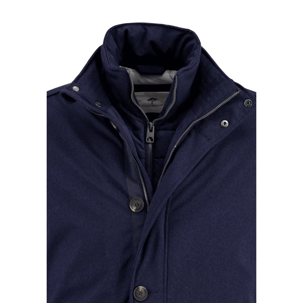 Fynch-Hatton SHORT PARKA IN NAVY | Menswear Online