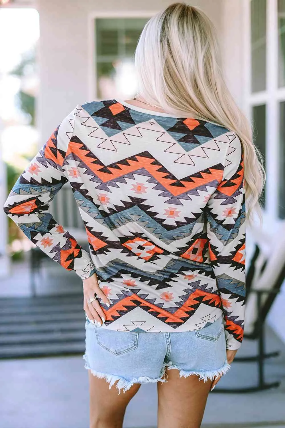 Geometric Goddess Long Sleeve Tee