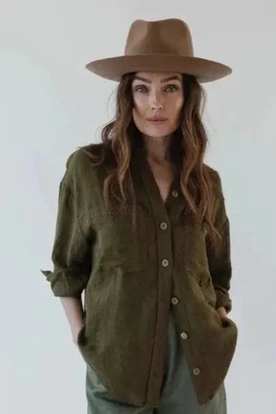 Gigi Pip Ava Fedora in Brown