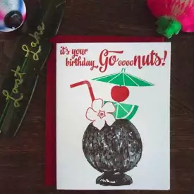 Go Coconuts Birthday Greeting Card