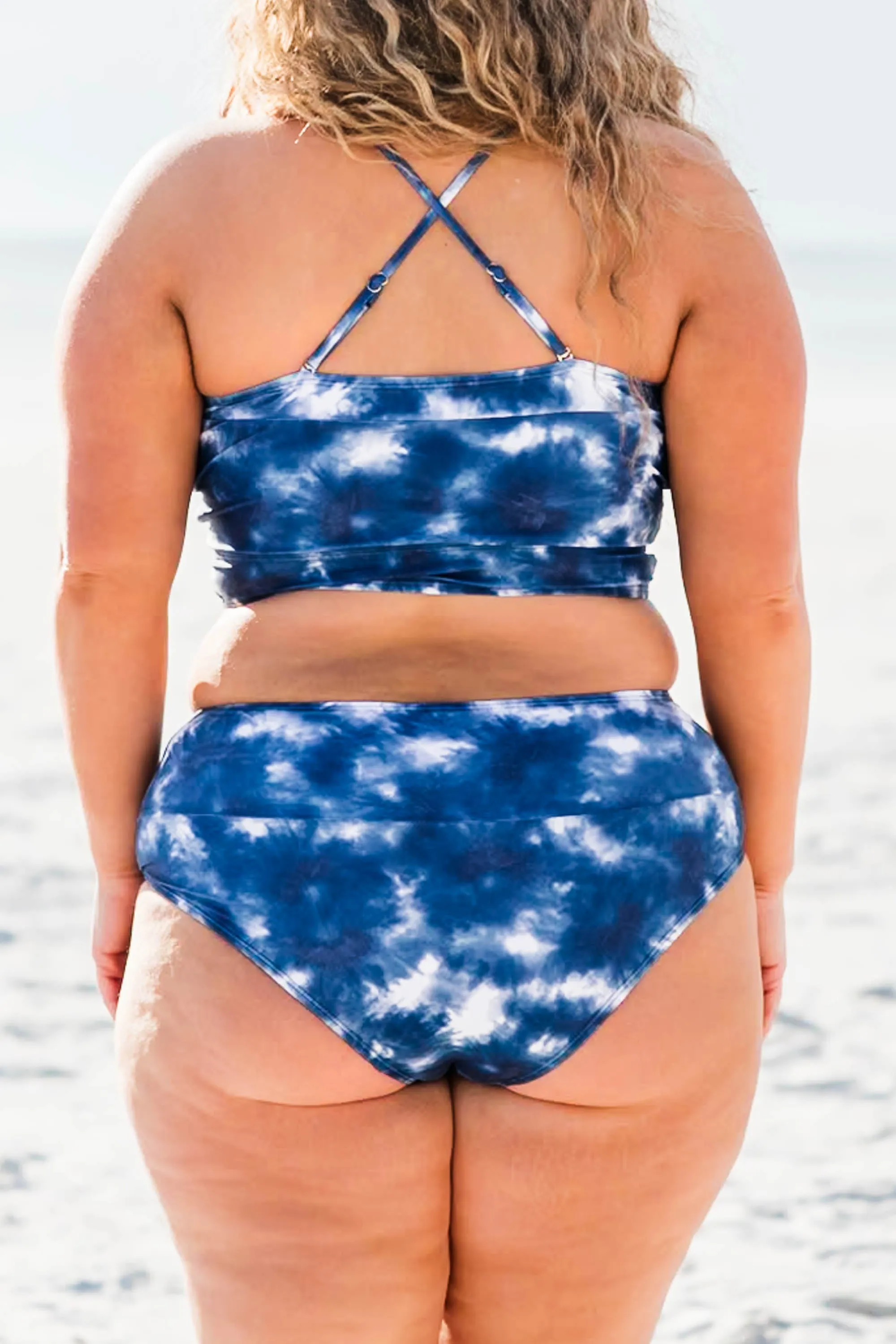 Hidden Islands Swim Bottom, Tie Dye-Blue