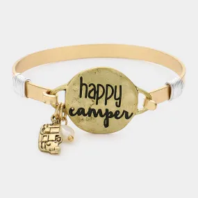 iLLASPARKZ Happy Camper Message Charm Hook Bracelet