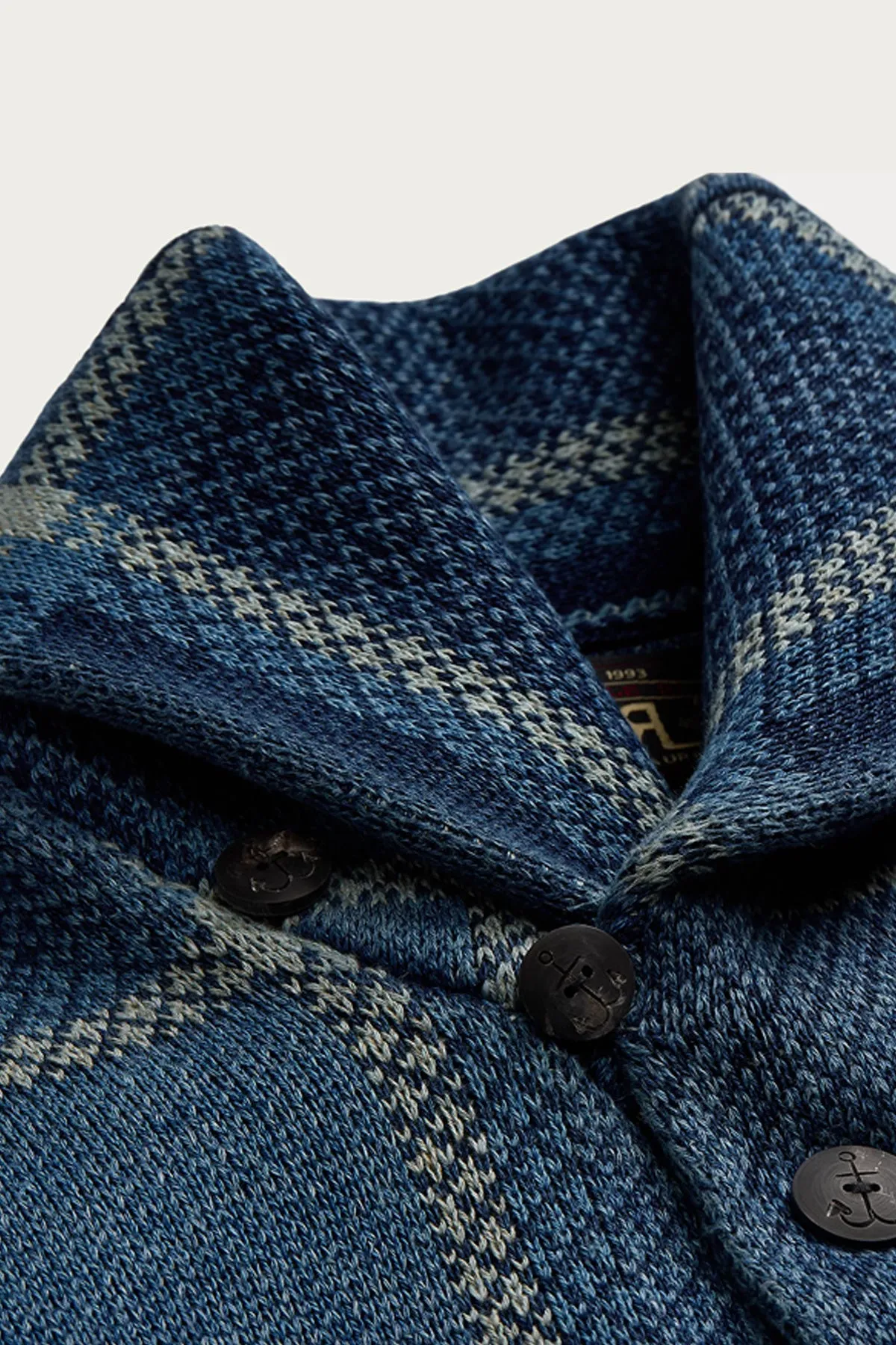 Indigo Plaid Cotton-Linen Cardigan - Blue/Multi