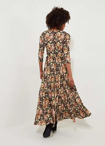 Joe Browns Muted Floral Relaxed Fit Crinkle Maxi Dress | Grattan